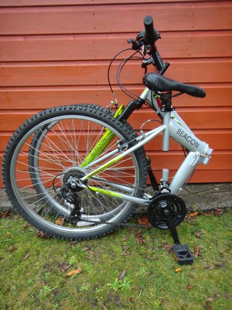 challenge beacon 26 inch front suspension male folding bike
